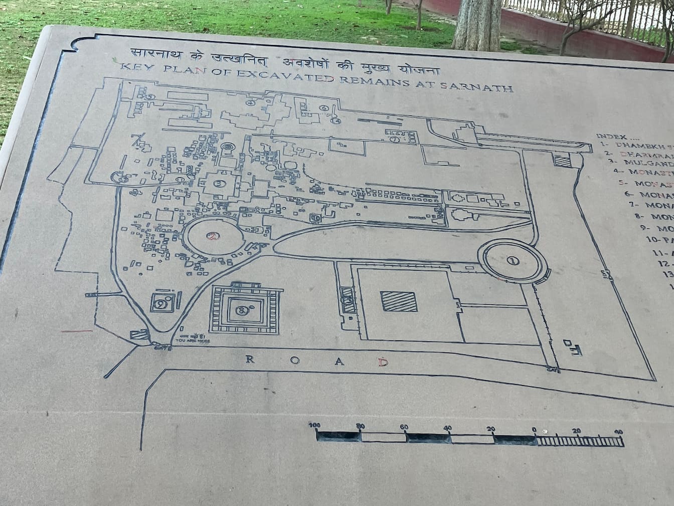 サールナート遺跡全図